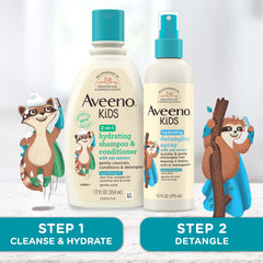 Aveeno Kids 2-en-1 textura suave crea espuma limpia y suave