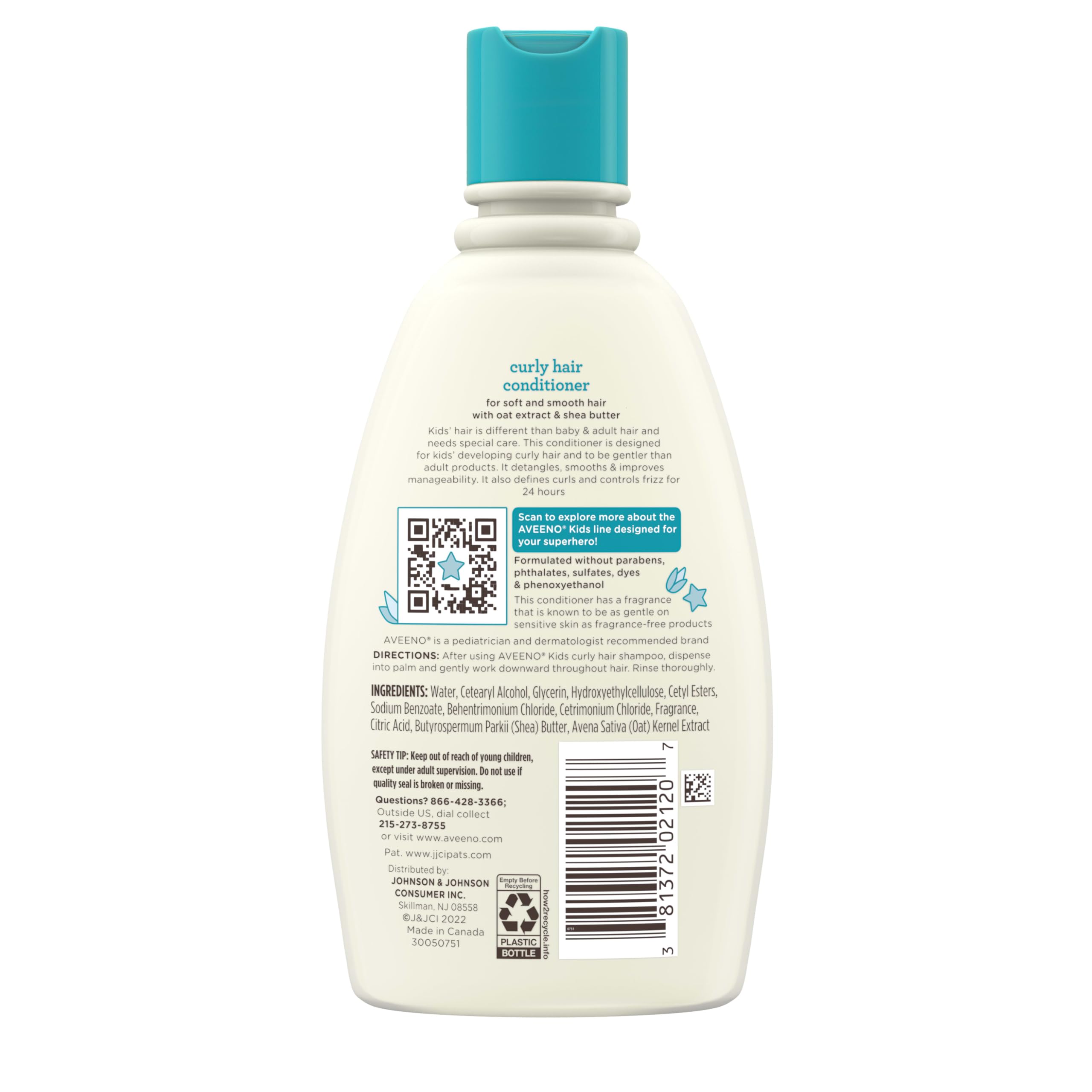 Product in a bathroom setting ready for use with Aveeno Kids Conditioner.