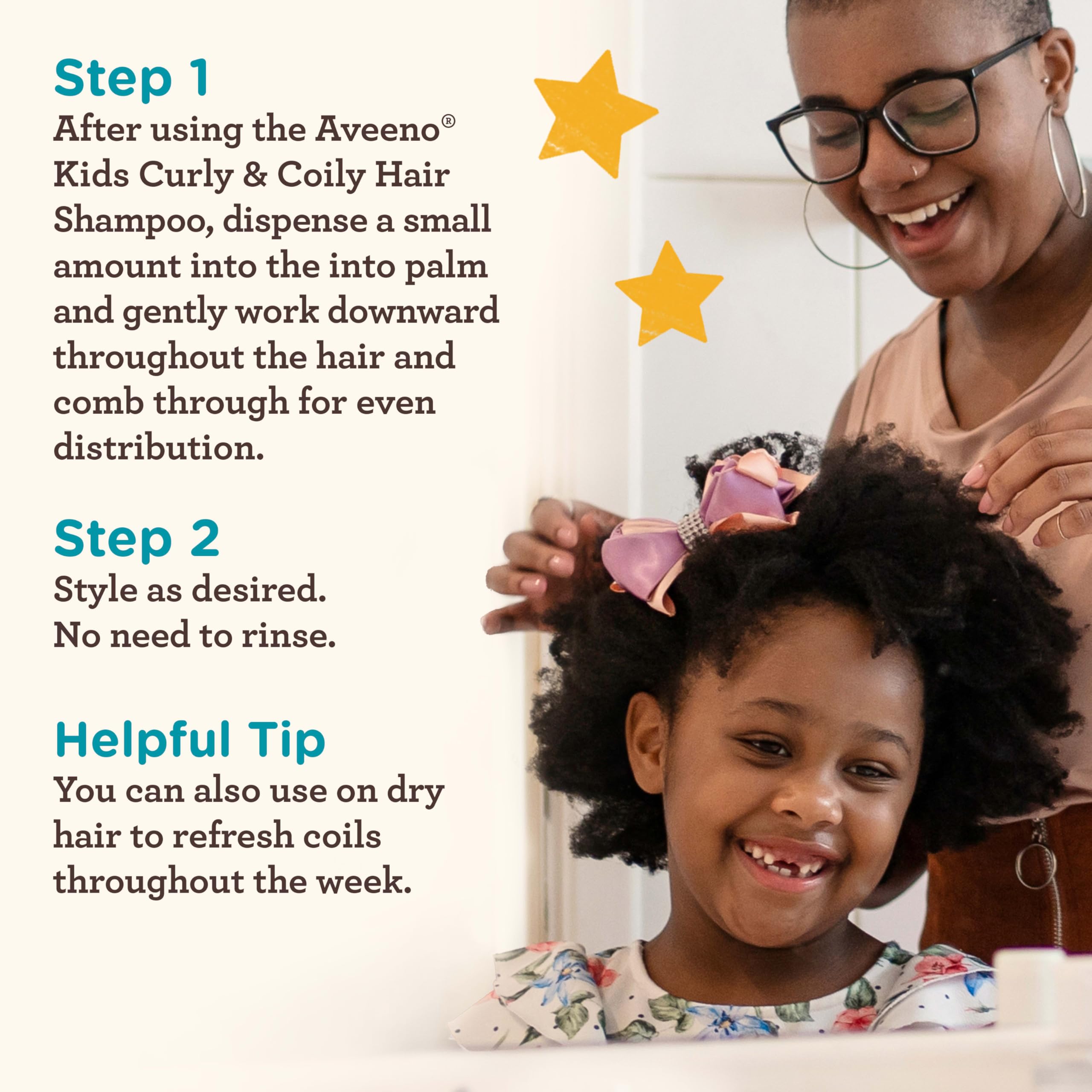 Nino con rizos suaves gracias a Aveeno Kids