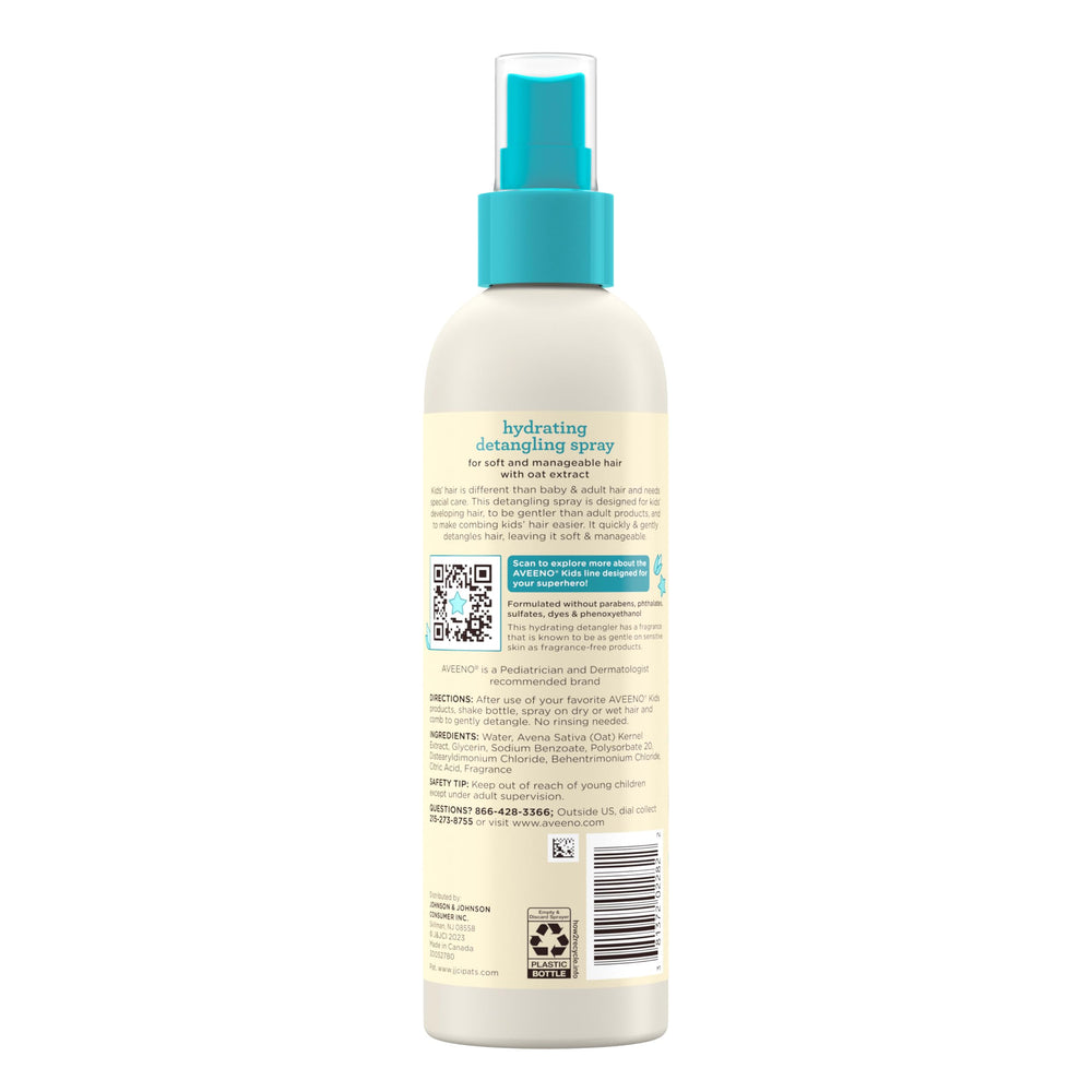 Etiqueta hipoalergénica de Aveeno Kids Desenredante Hidratante