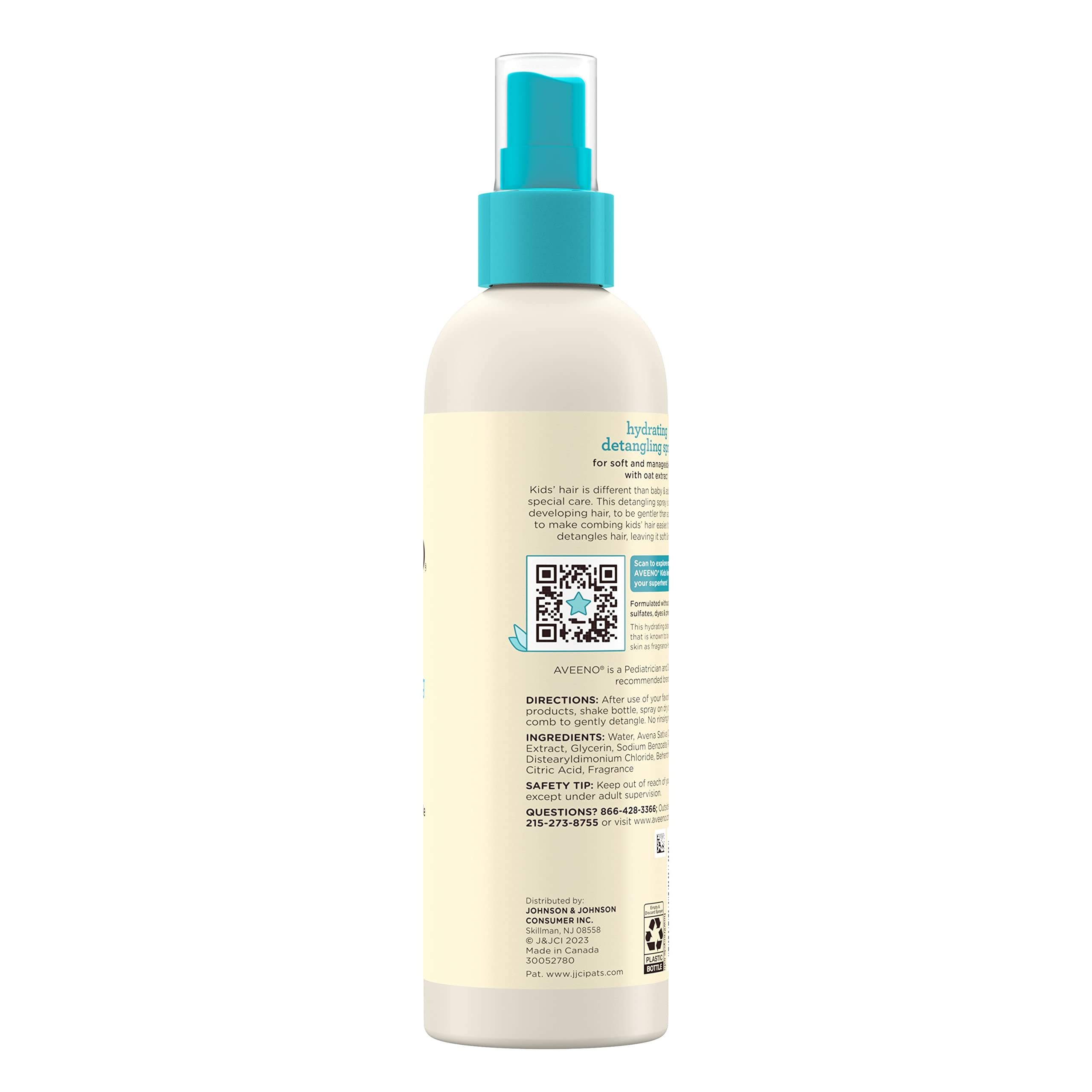 Fragancia suave de Aveeno Kids Desenredante Hidratante para piel sensible