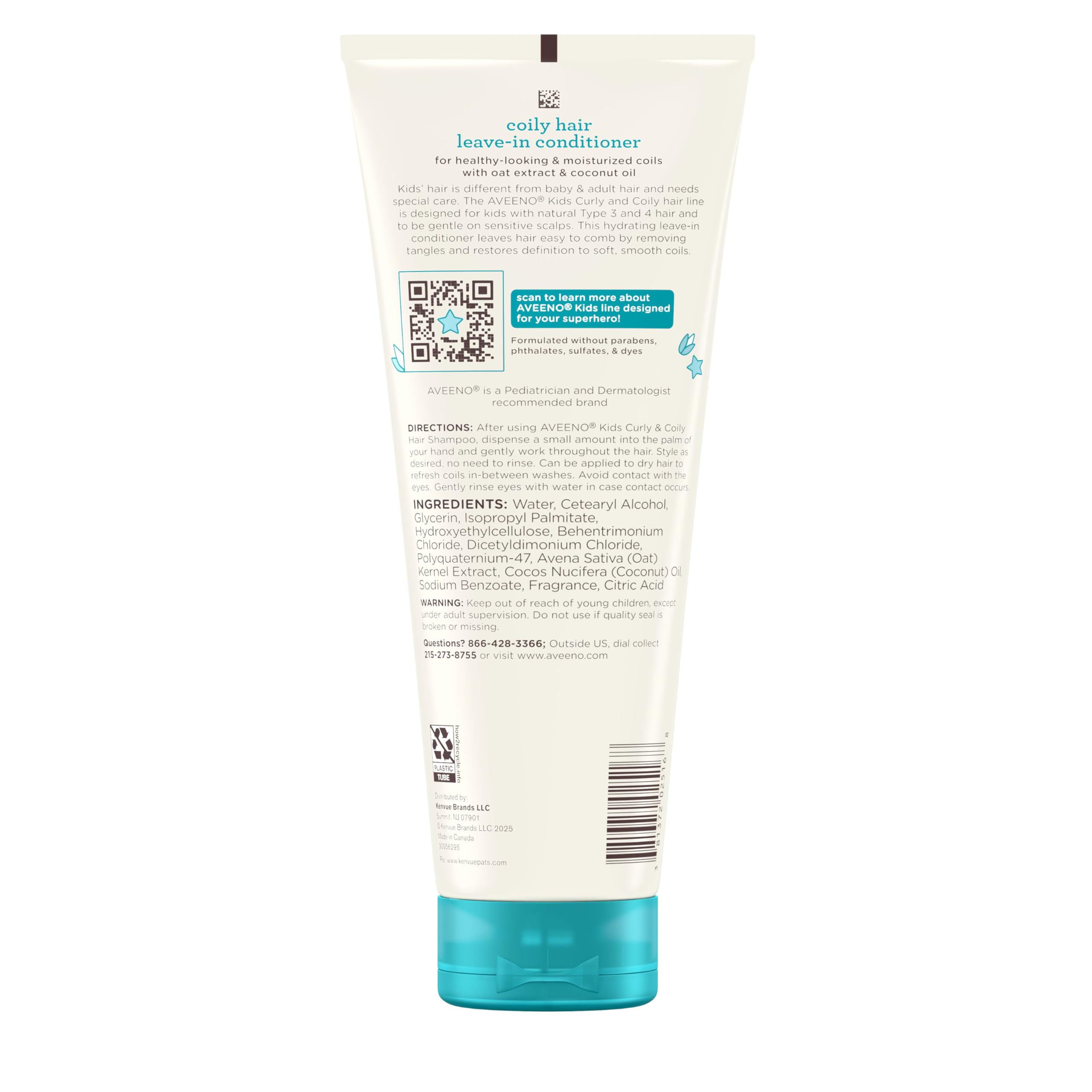 Uso entre lavados para refrescar rizos con Aveeno Kids
