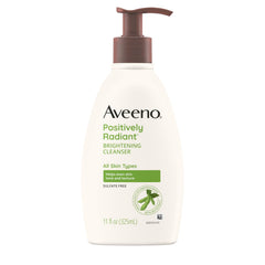 Aveeno Limpiador Facial Iluminador en botella de 325 ml para uso diario