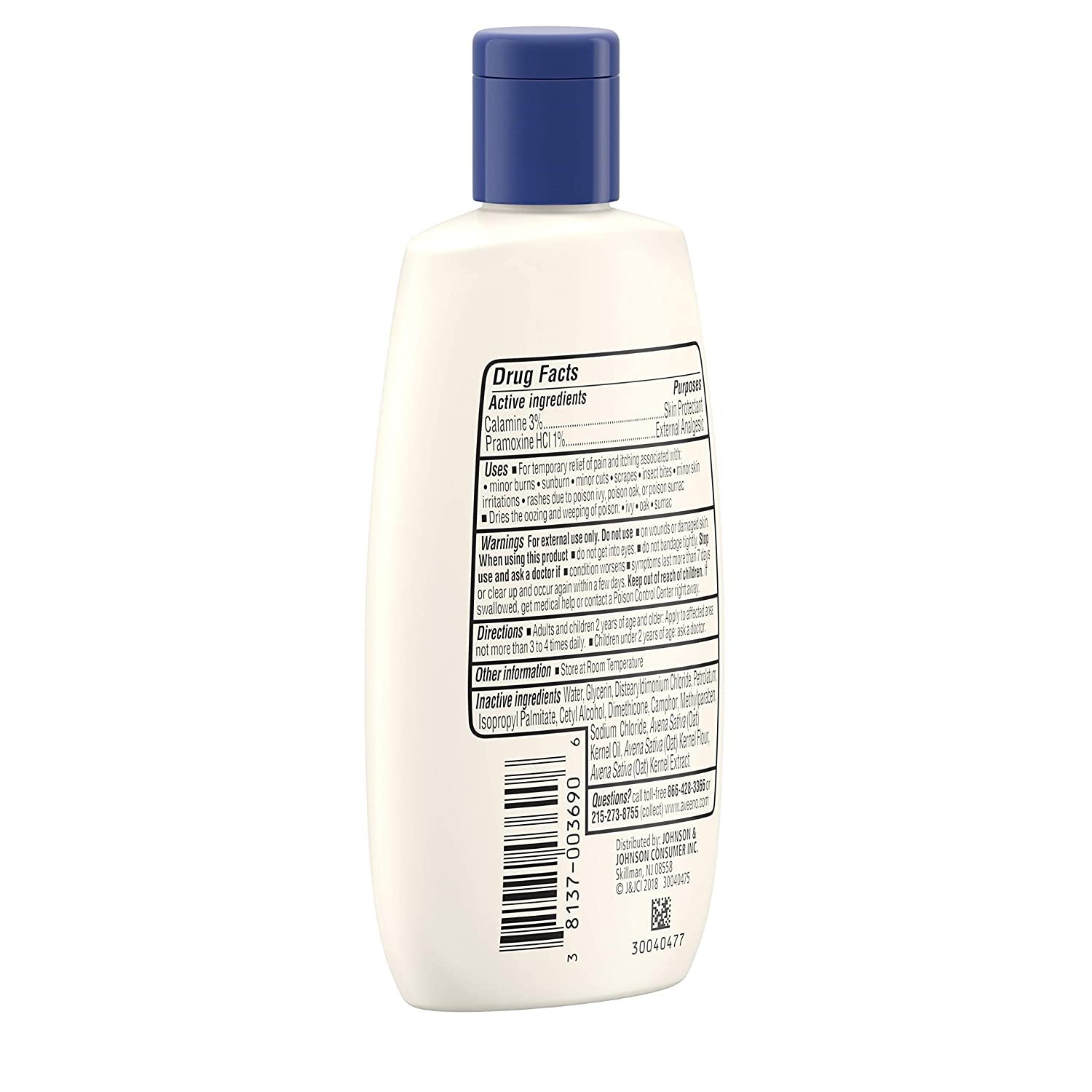 Aveeno loción anti-picor sin fragancia, apta para piel sensible.