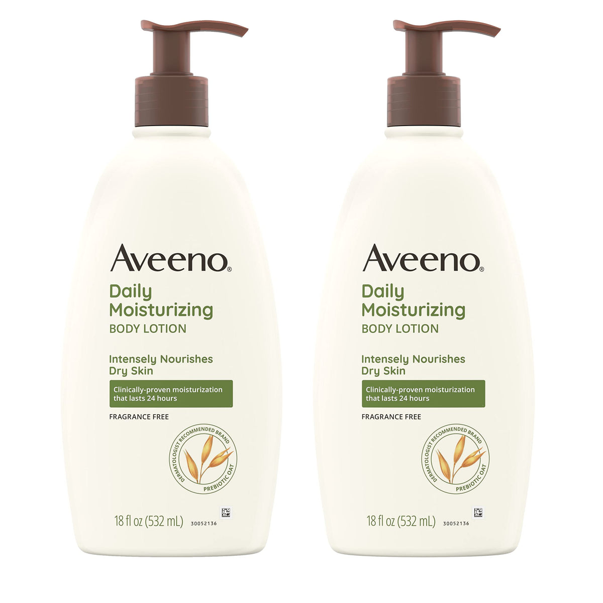 Aveeno Loción hidratante diaria en envase de 18oz, hidratación duradera