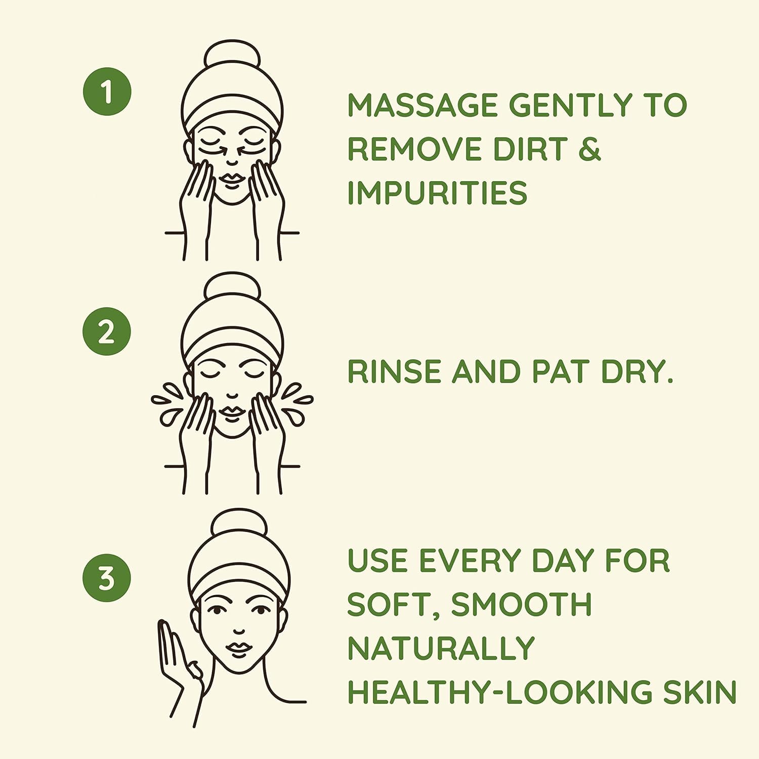 Soft, smooth skin after regular use.