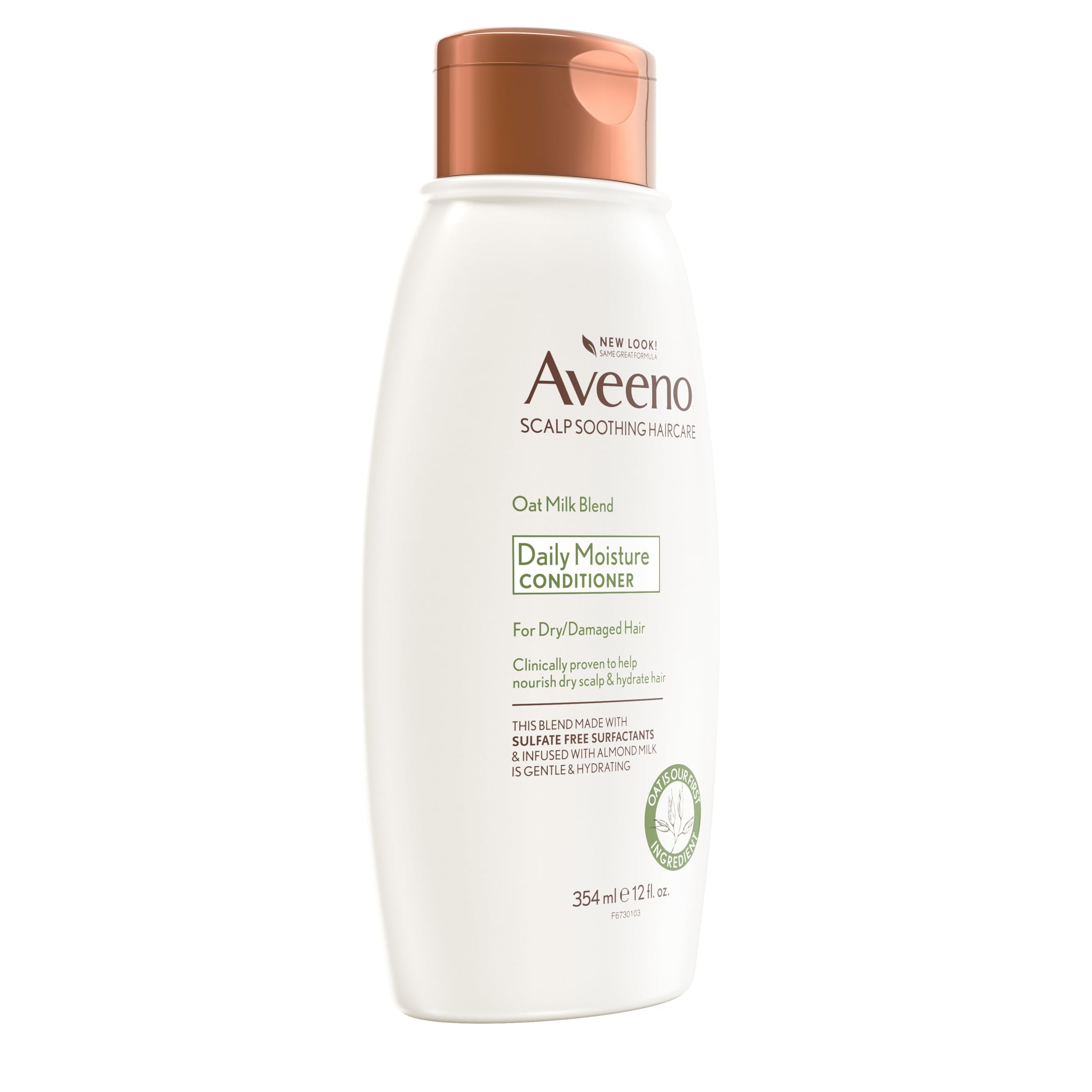 Aveeno Oat Milk Blend Conditioner lather reveals rich, creamy suds for cleansing.
