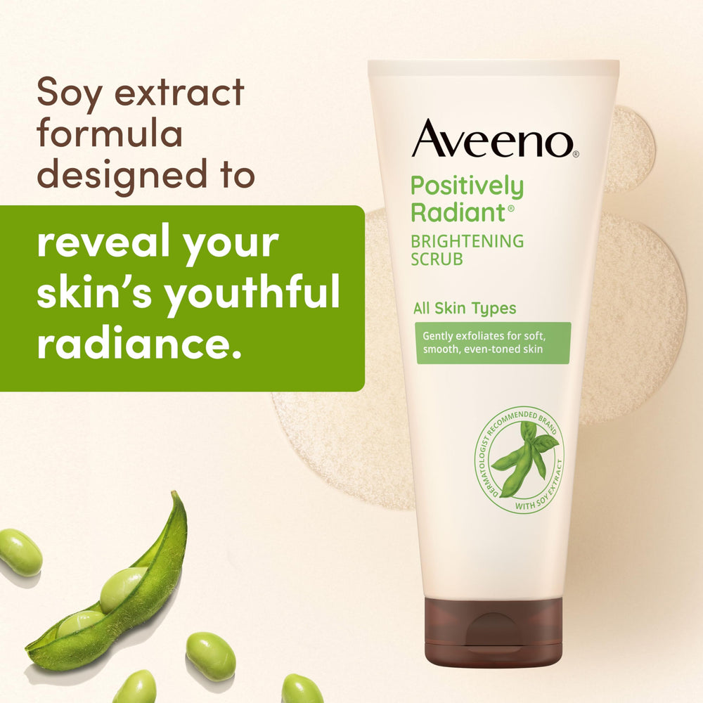 Creamy Aveeno face wash lather on skin for cleansing and smooth feel