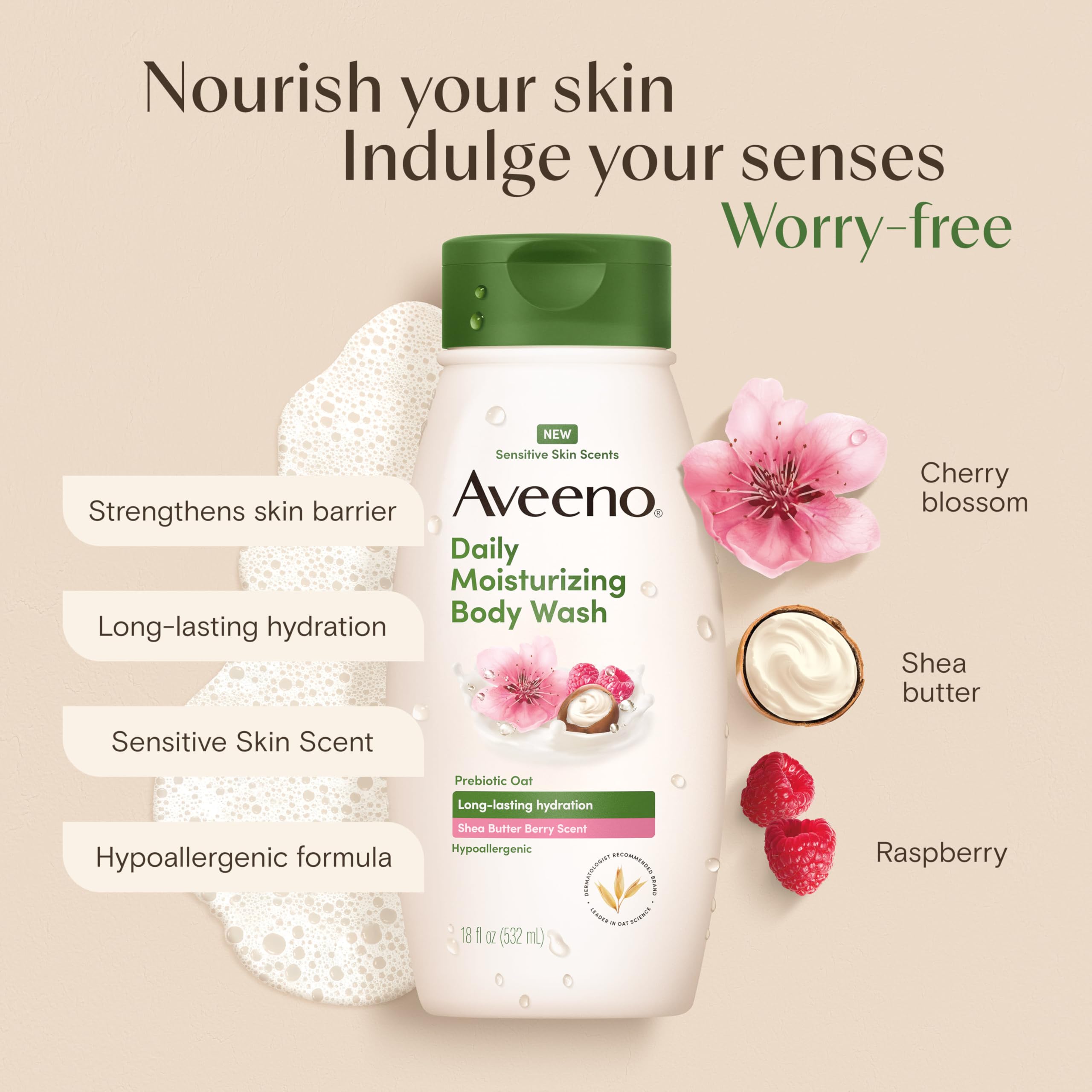 Aveeno prebiótico avena, ingrediente clave para sostener la barrera cutánea.
