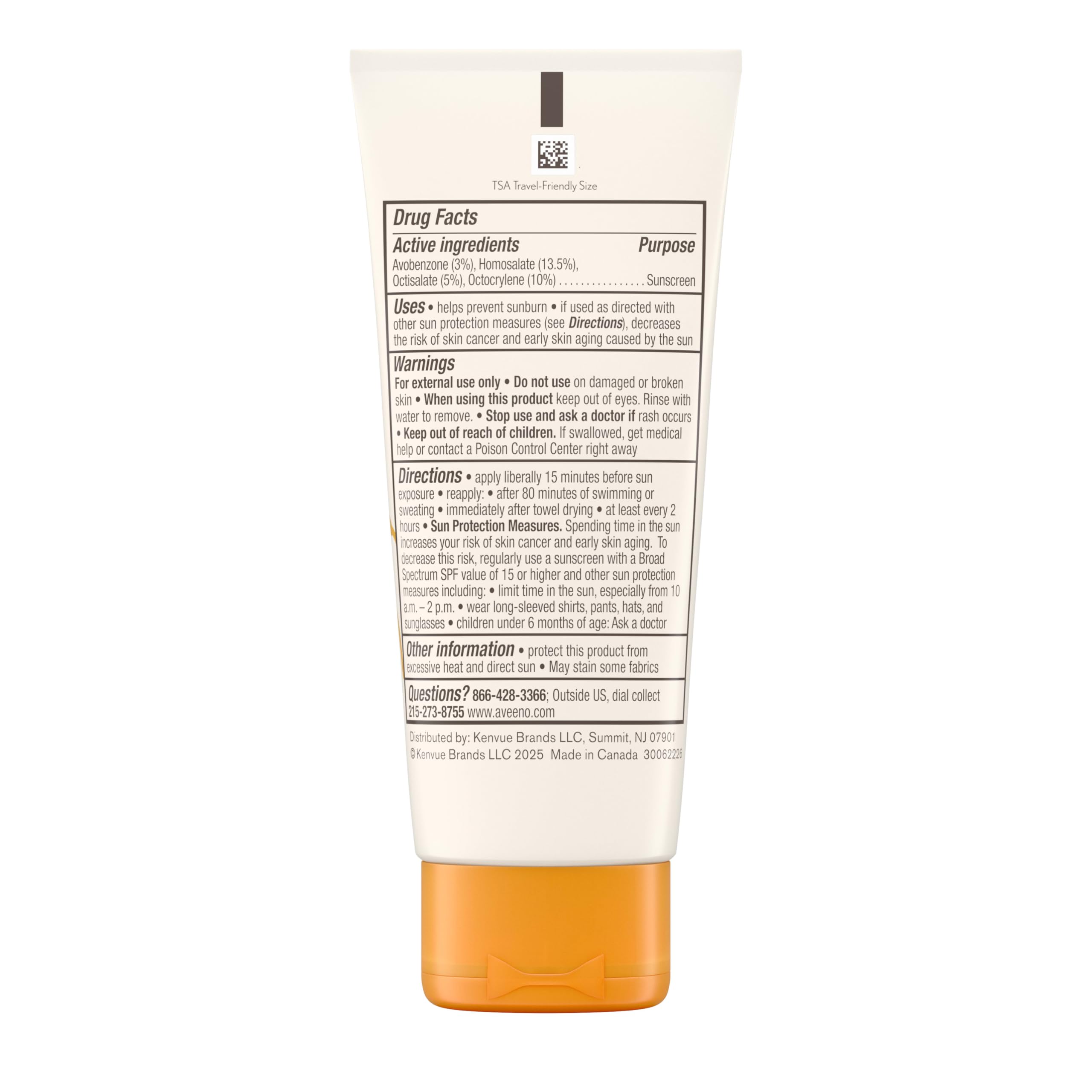Piel sensible con Aveeno Protect + Hydrate fórmula suave y calmante.
