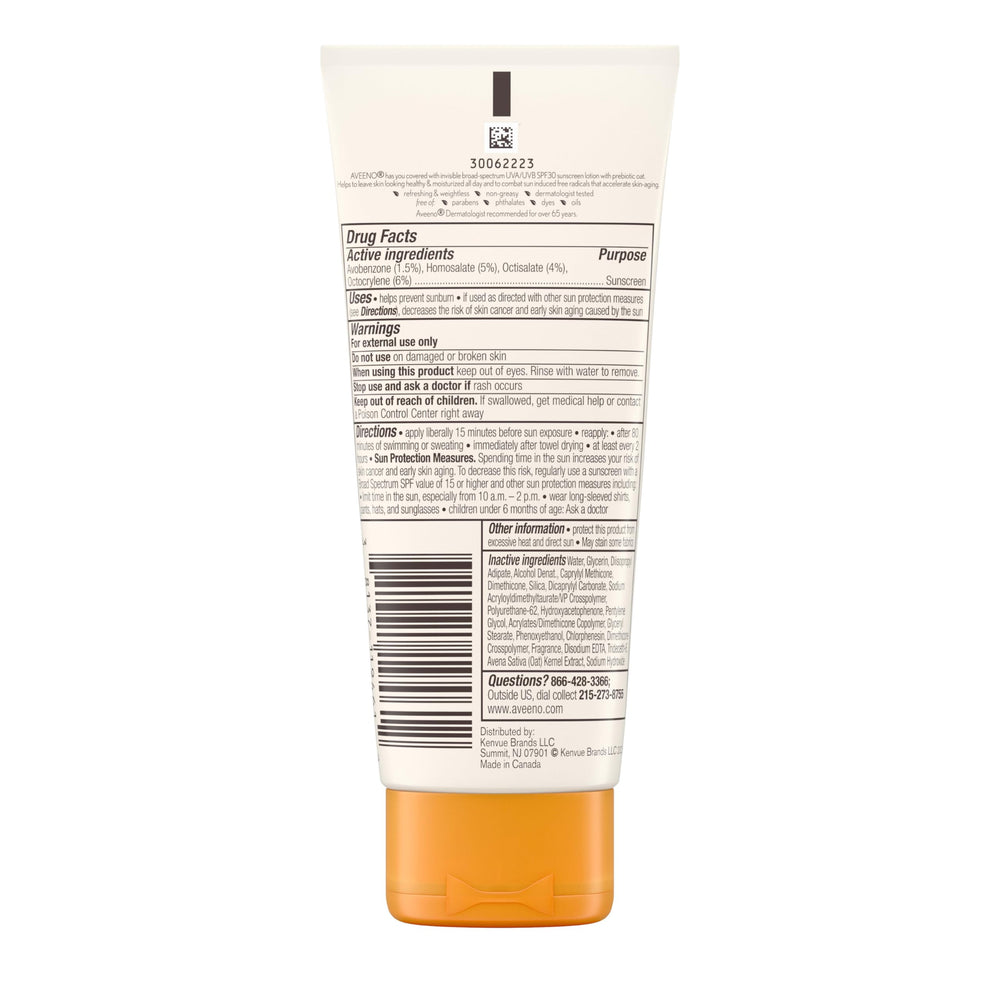 Aveeno Protect + Hydrate, fórmula hipoalergénica sin parabenos y colorantes.