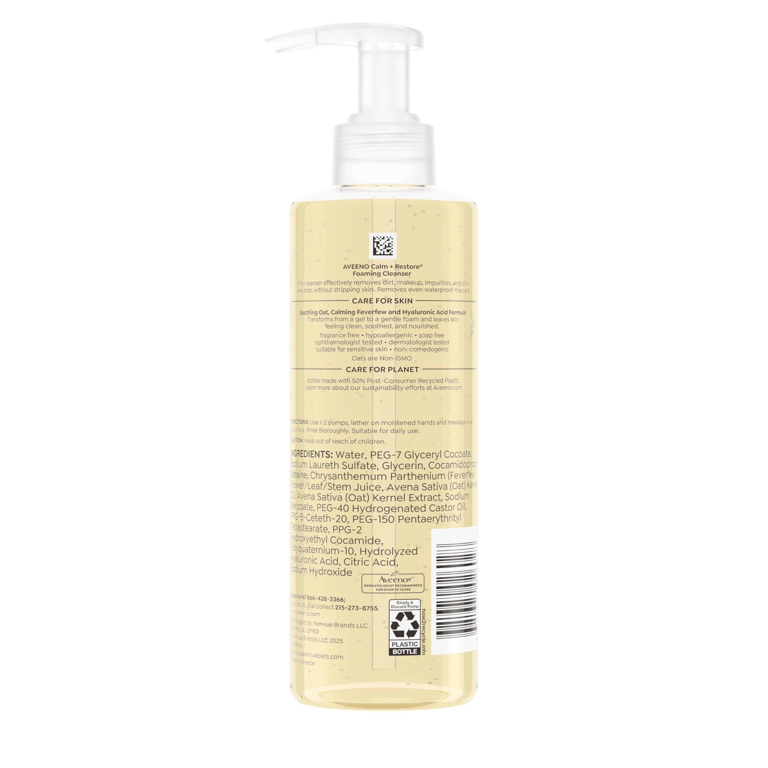 Rutina diaria con Aveeno Calm Restore para piel sensible.