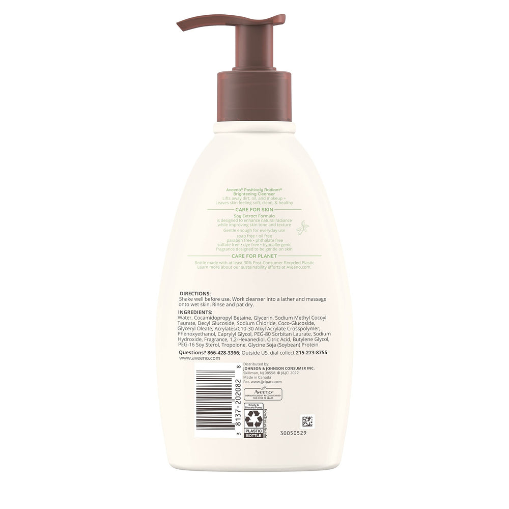 Rutina diaria de Aveeno para una limpieza facial suave