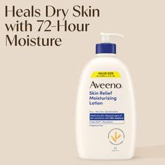 Loción Aveeno para piel sensible, aplicada diariamente.
