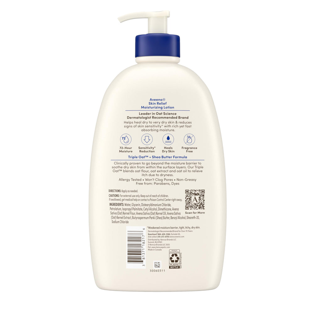 Uso diario para cuidado de la piel sensible con Aveeno.