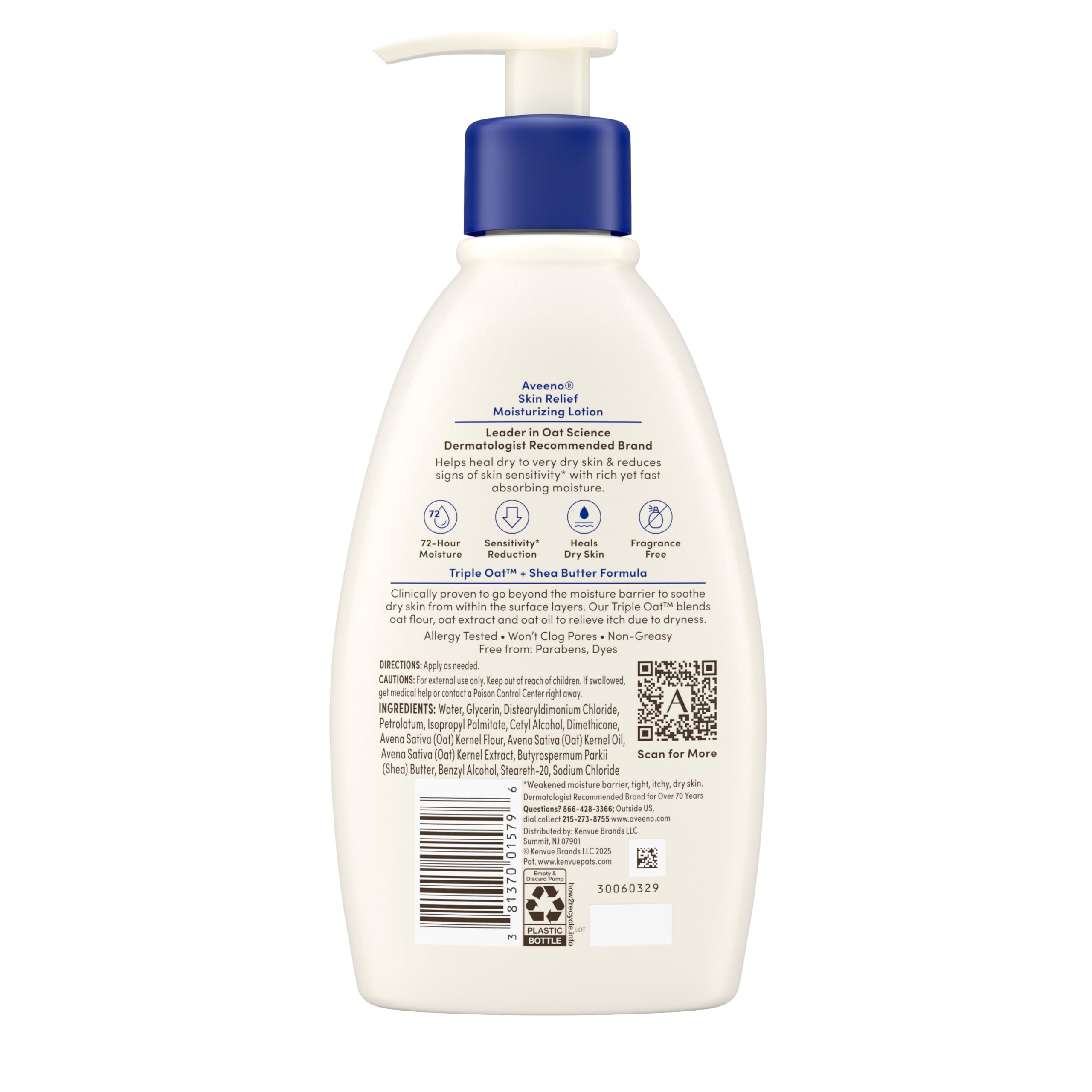 Aveeno Skin Relief, envase práctico para cuidado del cuerpo.