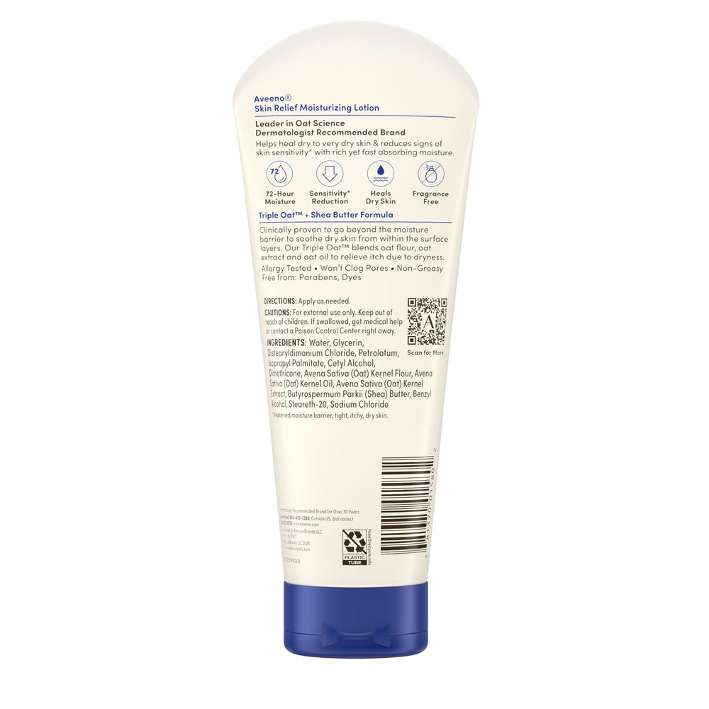 Daily-use Aveeno Skin Relief for sensitive skin without fragrance