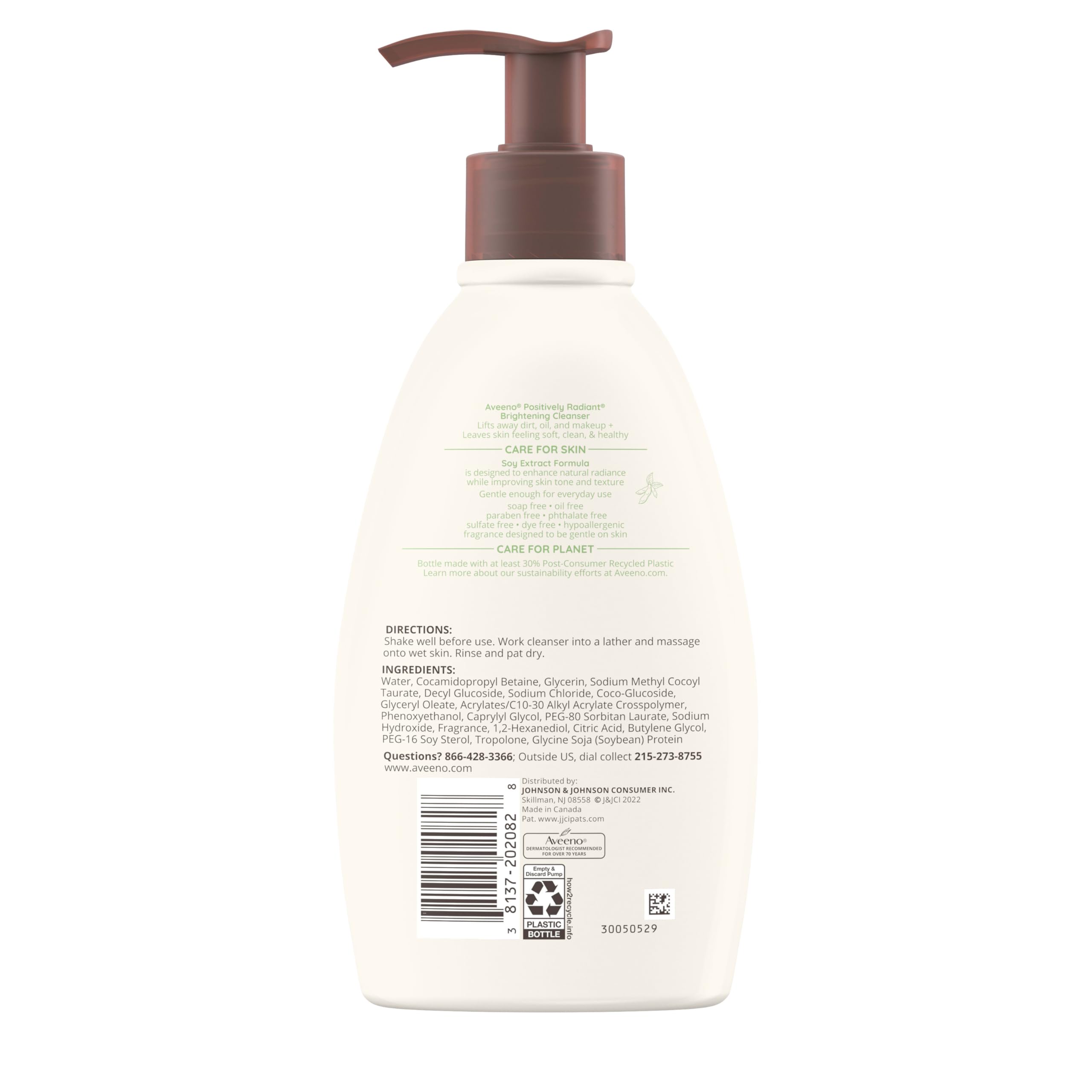 Tono y textura de la piel mejorados tras el lavado con Aveeno