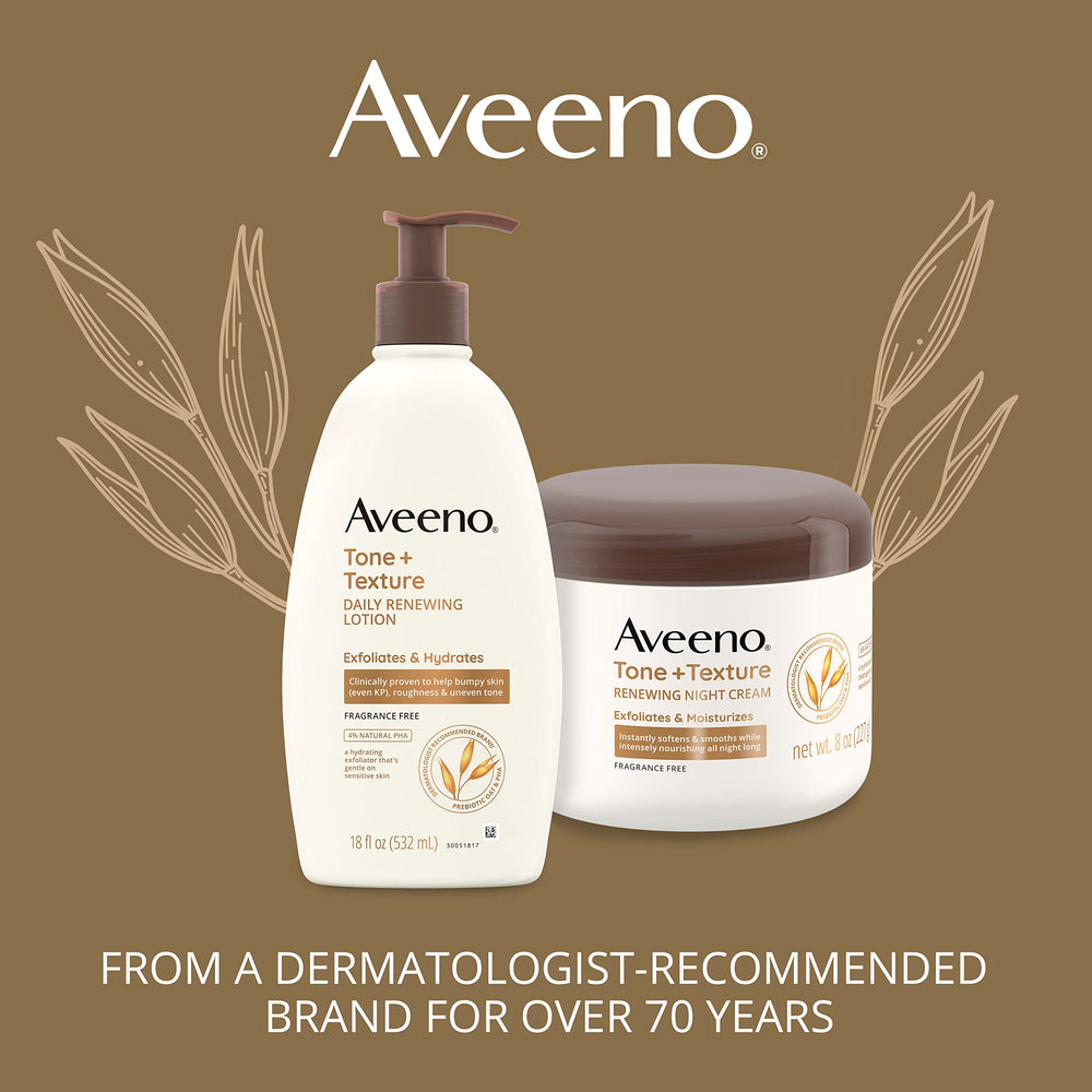 Aveeno crema nocturna sin fragancia para piel sensible