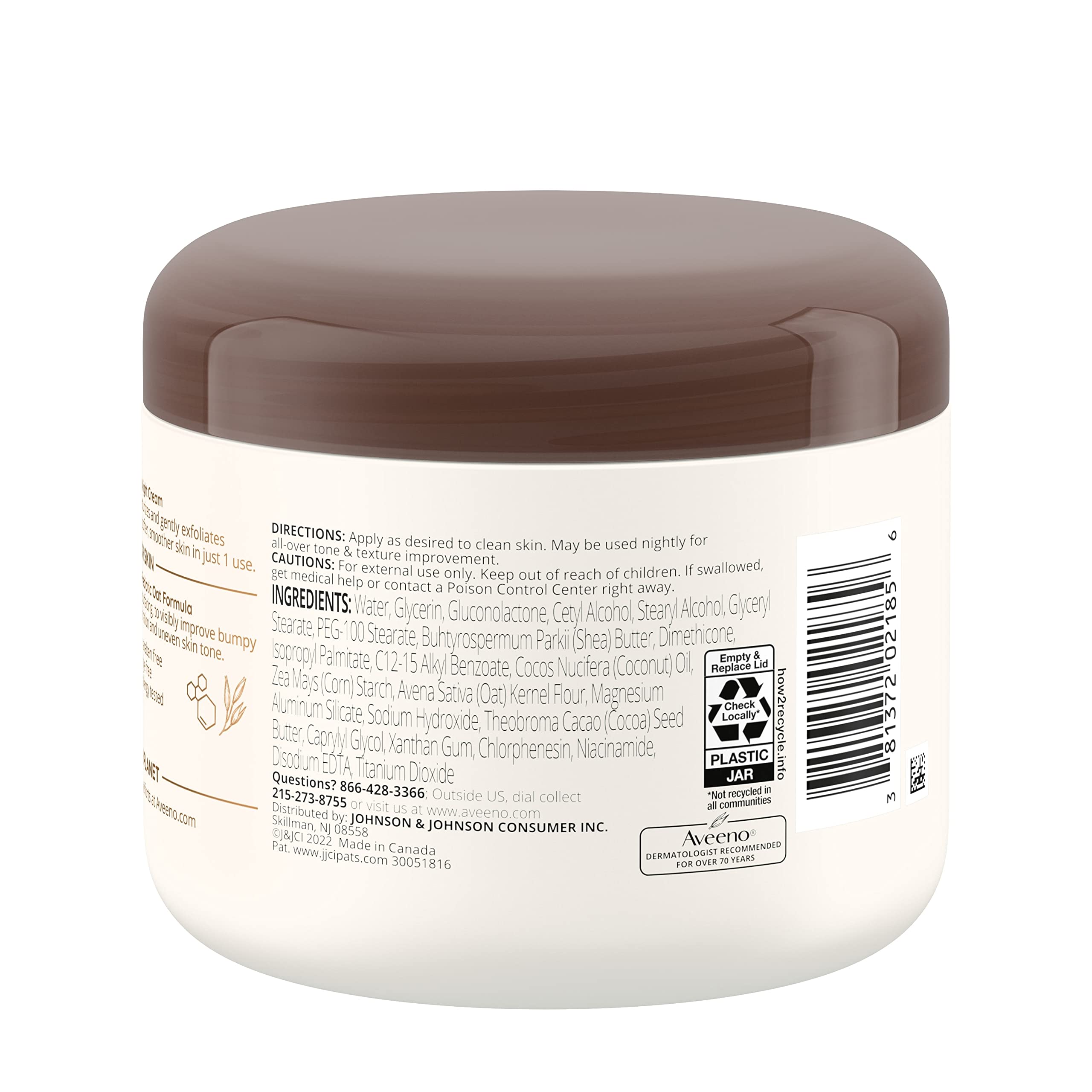 Aveeno crema de noche 8 onzas lista para uso diario
