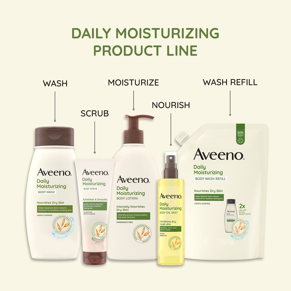 Uso diario de Aveeno para una limpieza suave y rutinaria.