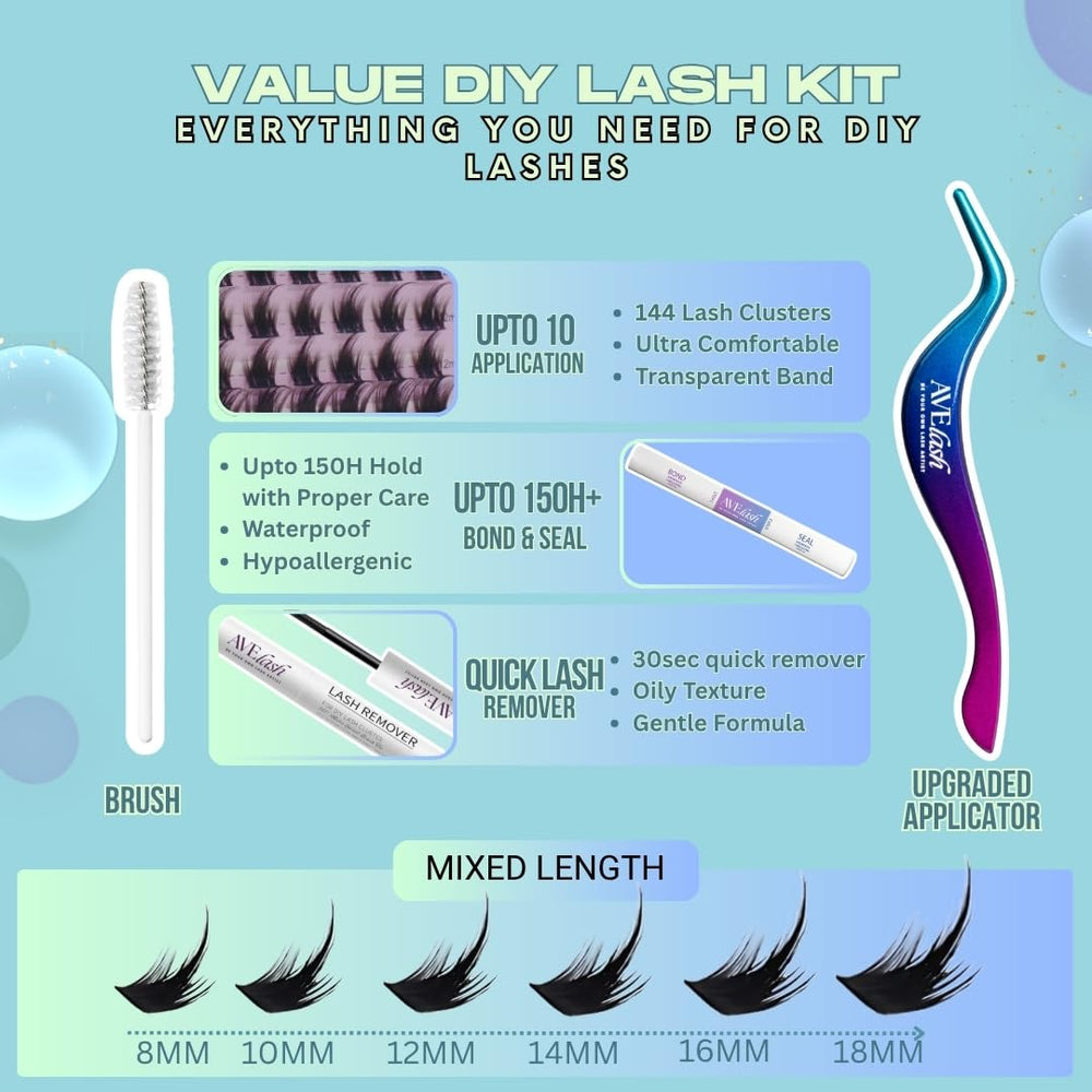 AVELASH fluffy manga look with a wet-look finish for dramatic eyes.