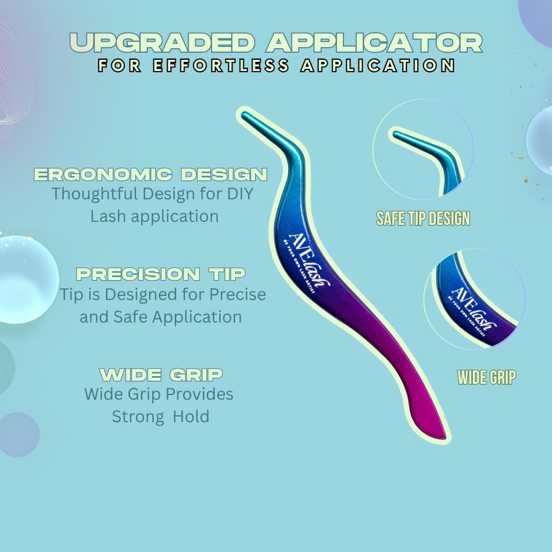 AVELASH gentle remover removes clusters without harsh rubbing.