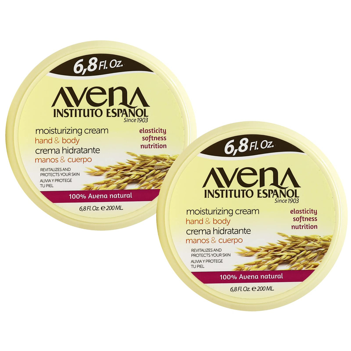 Avena Instituto Espanol crema hidratante para manos y cuerpo, absorción rápida.