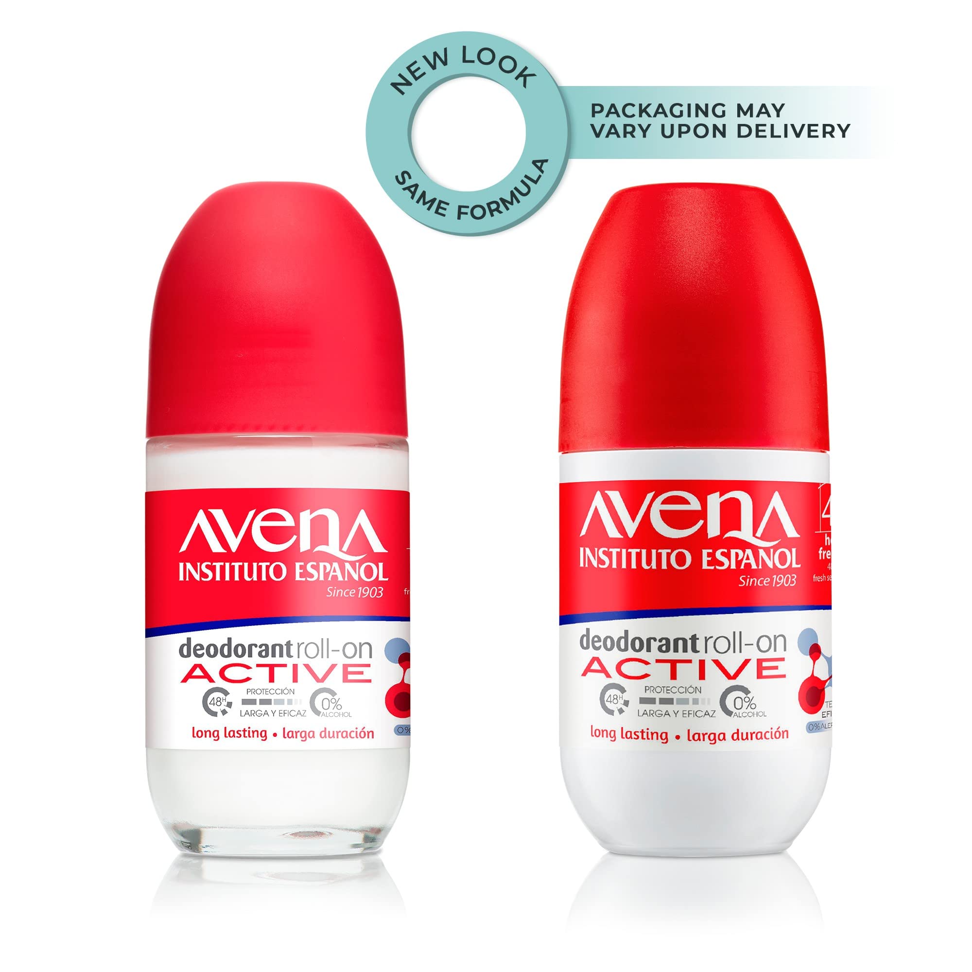 Close-up of the Avena roll-on cap showing smooth application and design