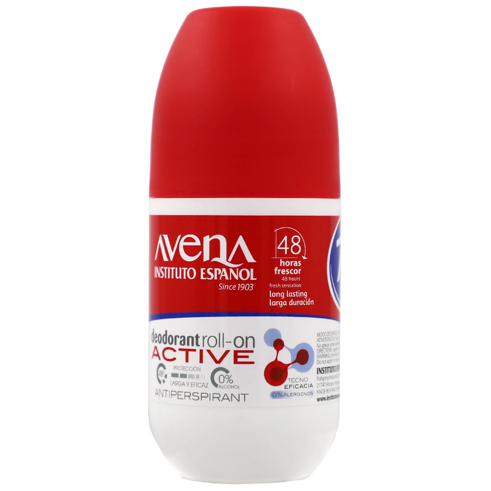Alcohol-free formula of Avena Instituto Espanol deodorant for gentle comfort