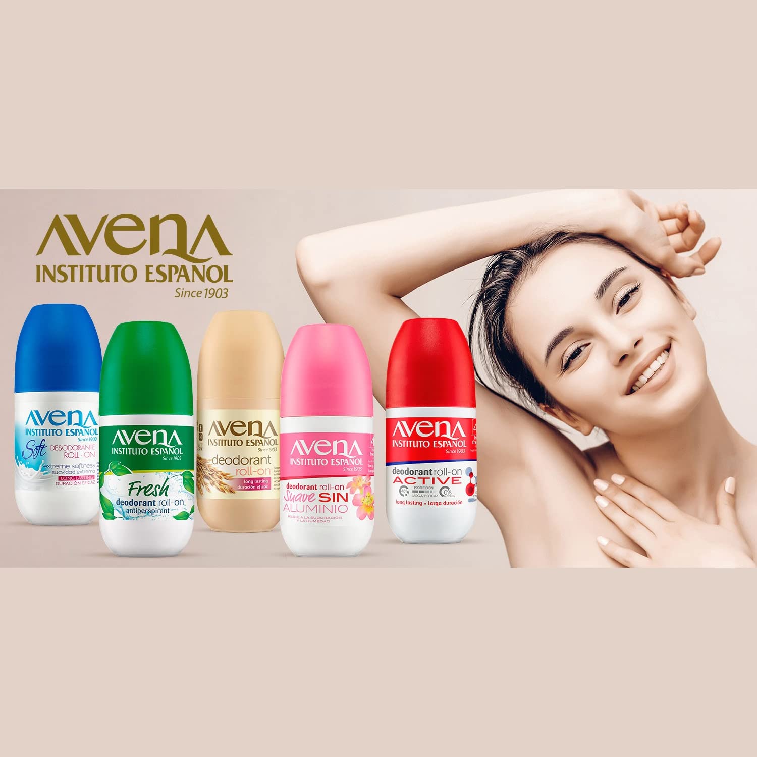 Fast drying, residue-free finish from Avena Instituto Espanol active deodorant
