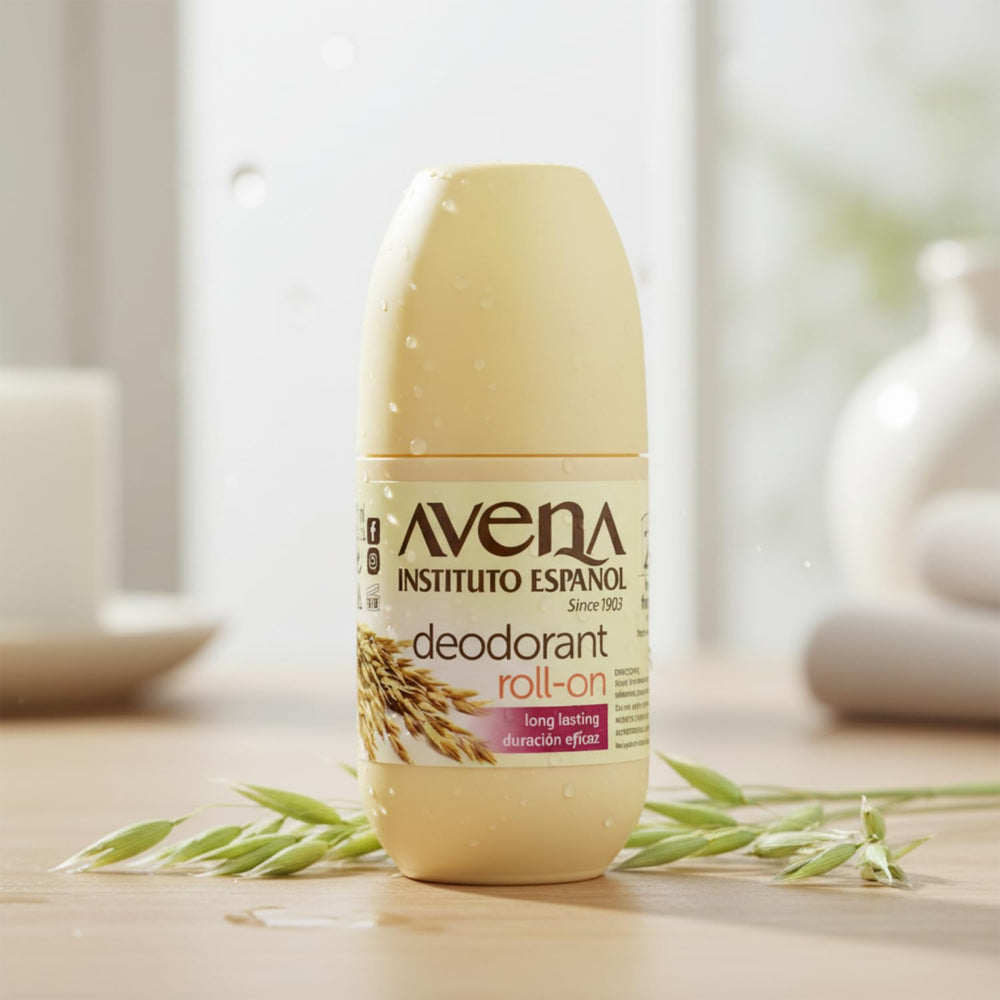 Avena Instituto Español Desodorante Roll-On textura suave, ideal para piel sensible