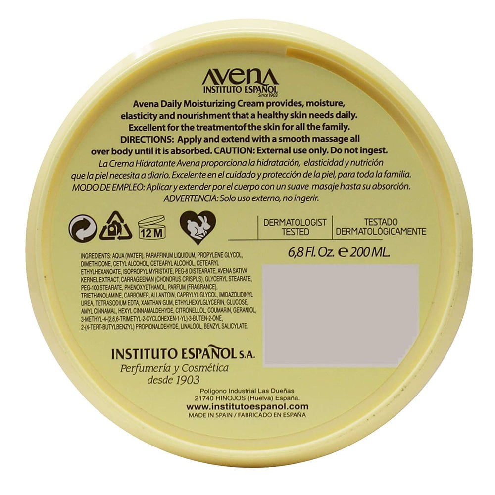 Avena Instituto Espanol ingrediente avena natural.
