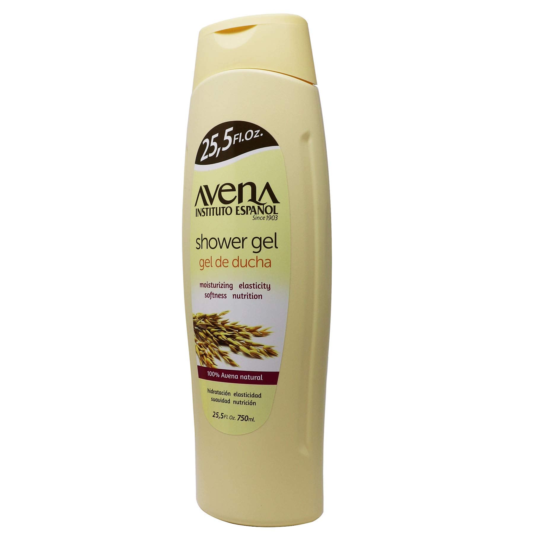 Avena Instituto Espanol Shower Gel in morning routine setup suggests refreshing start.