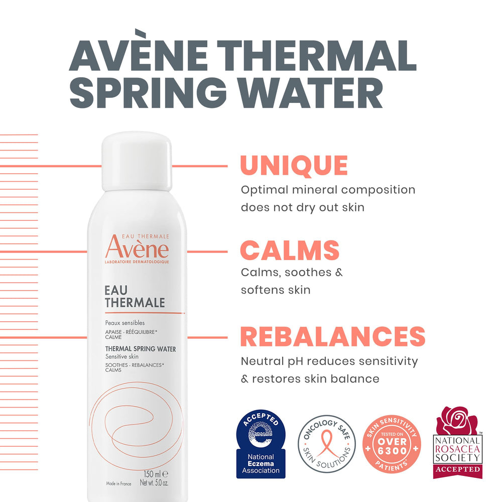 Rociado Avène: calma irritación y picor en piel sensible.