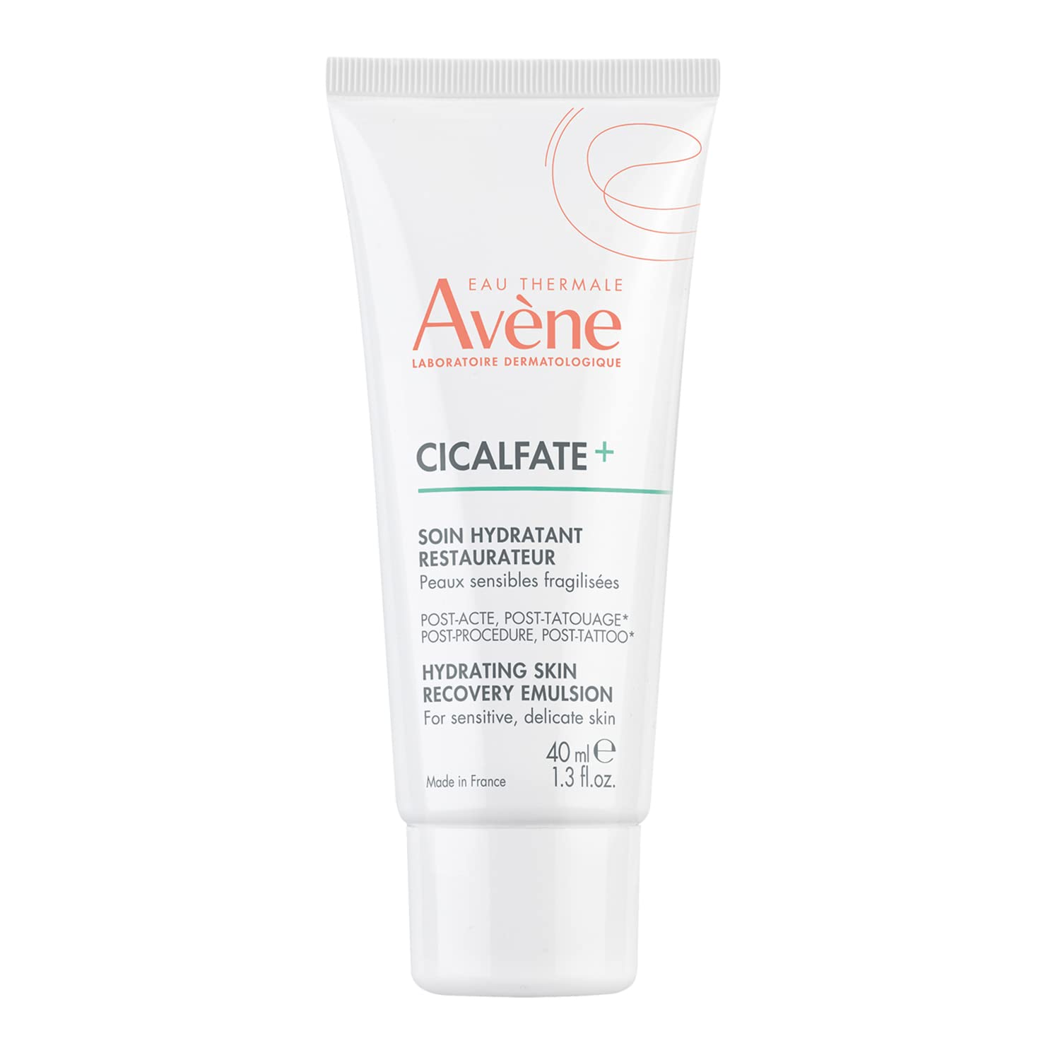 Avène Cicalfate+ emulsion bottle pour for easy application and soothing post-procedure hydration.