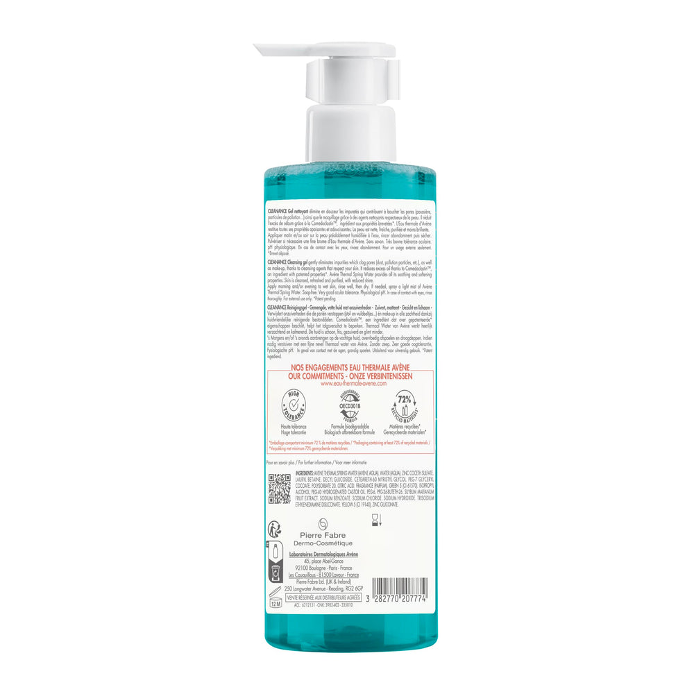 Avène Cleanance Cleansing Gel on a bathroom shelf; dermatologist-recommended daily cleanser