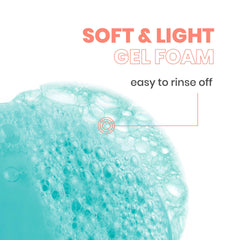 Close-up of foam lather from Avène Cleanance Cleansing Gel; gentle cleansing for blemish-prone skin