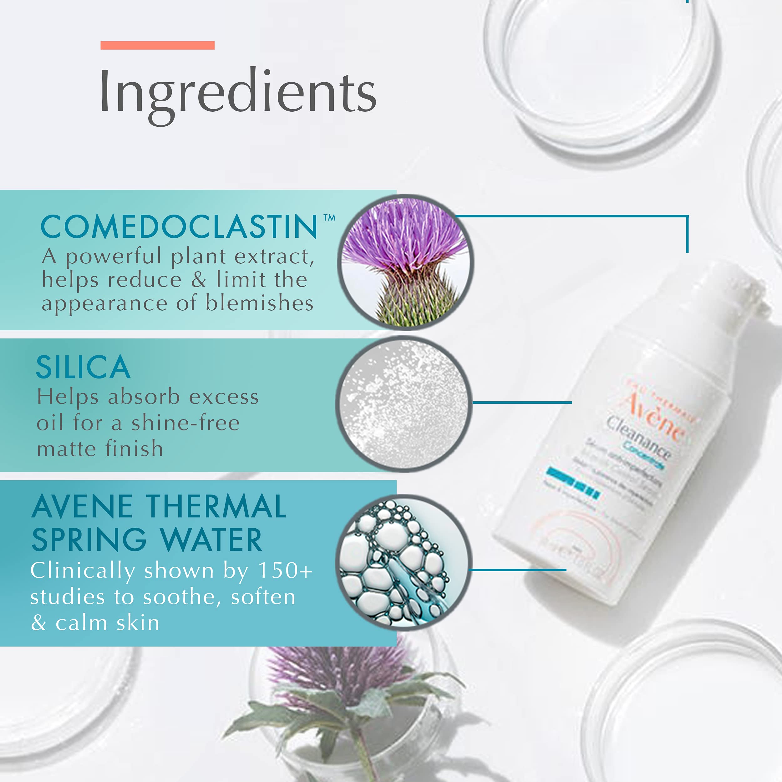 Avène Cleanance Concentrate packaging label indicates fragrance-free and silicone-free formula.