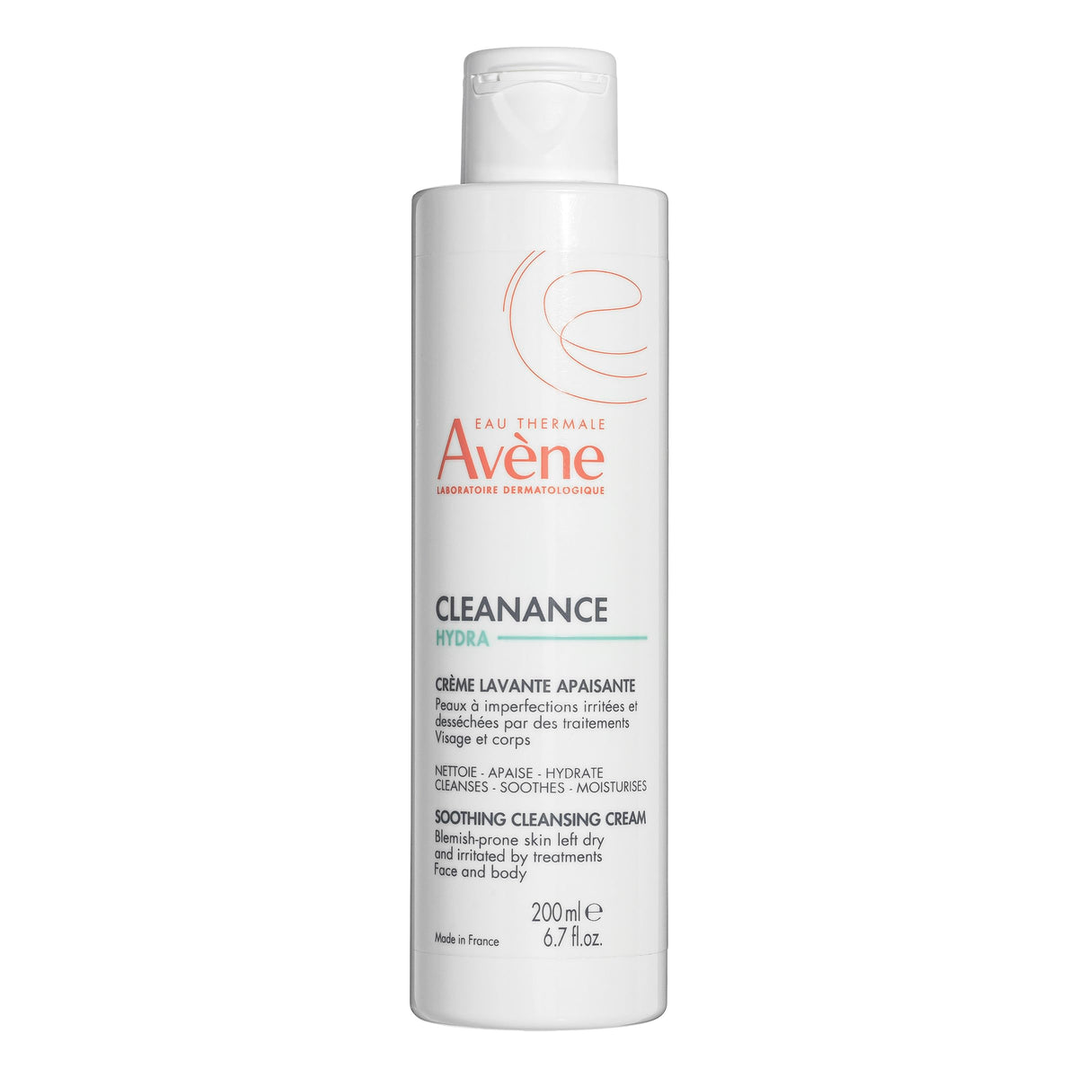 Avène Cleanance HYDRA soothing cleansing cream bottle for gentle acne-prone skin
