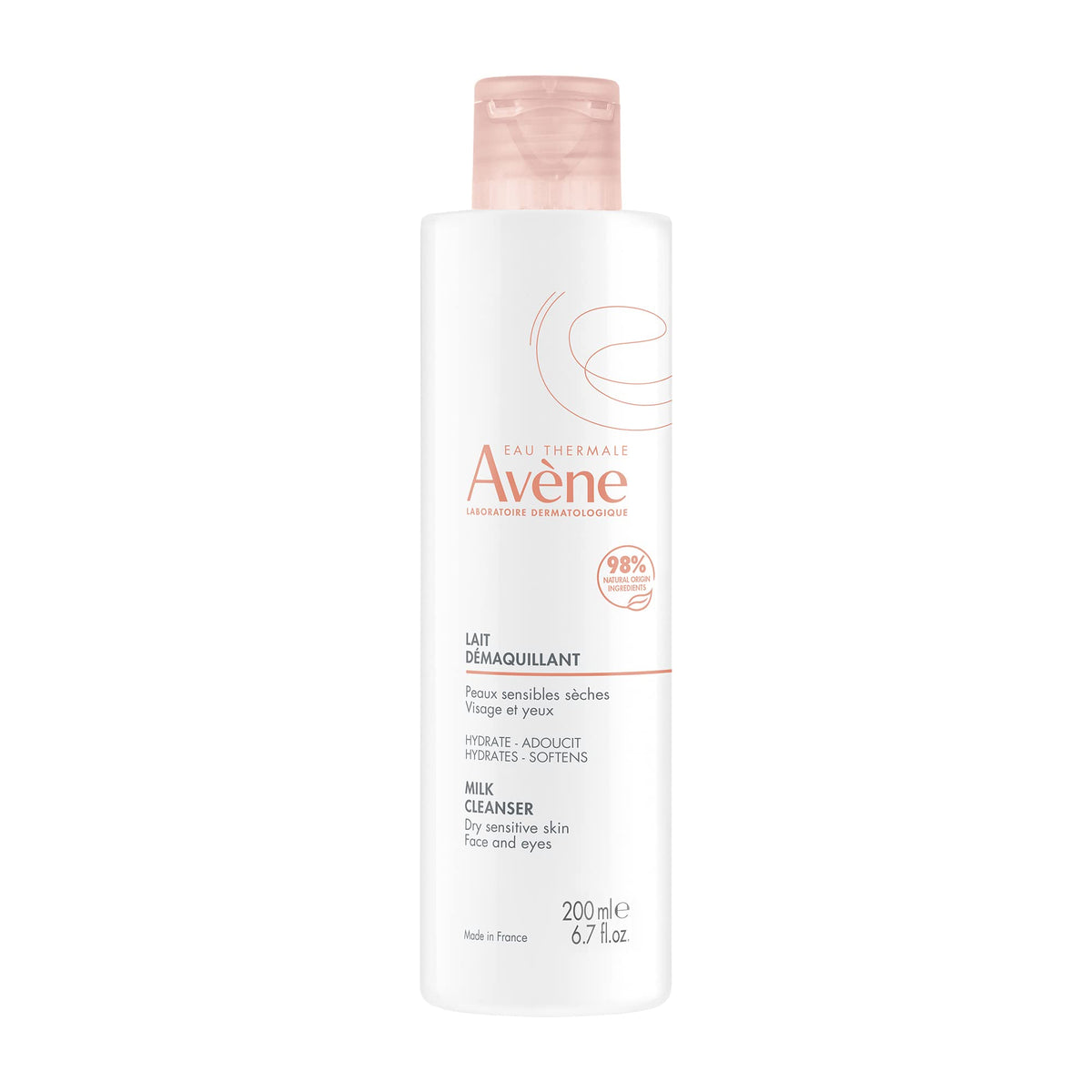 Avène Gentle Milk Cleanser packaging highlights sustainability and gentle cleansing