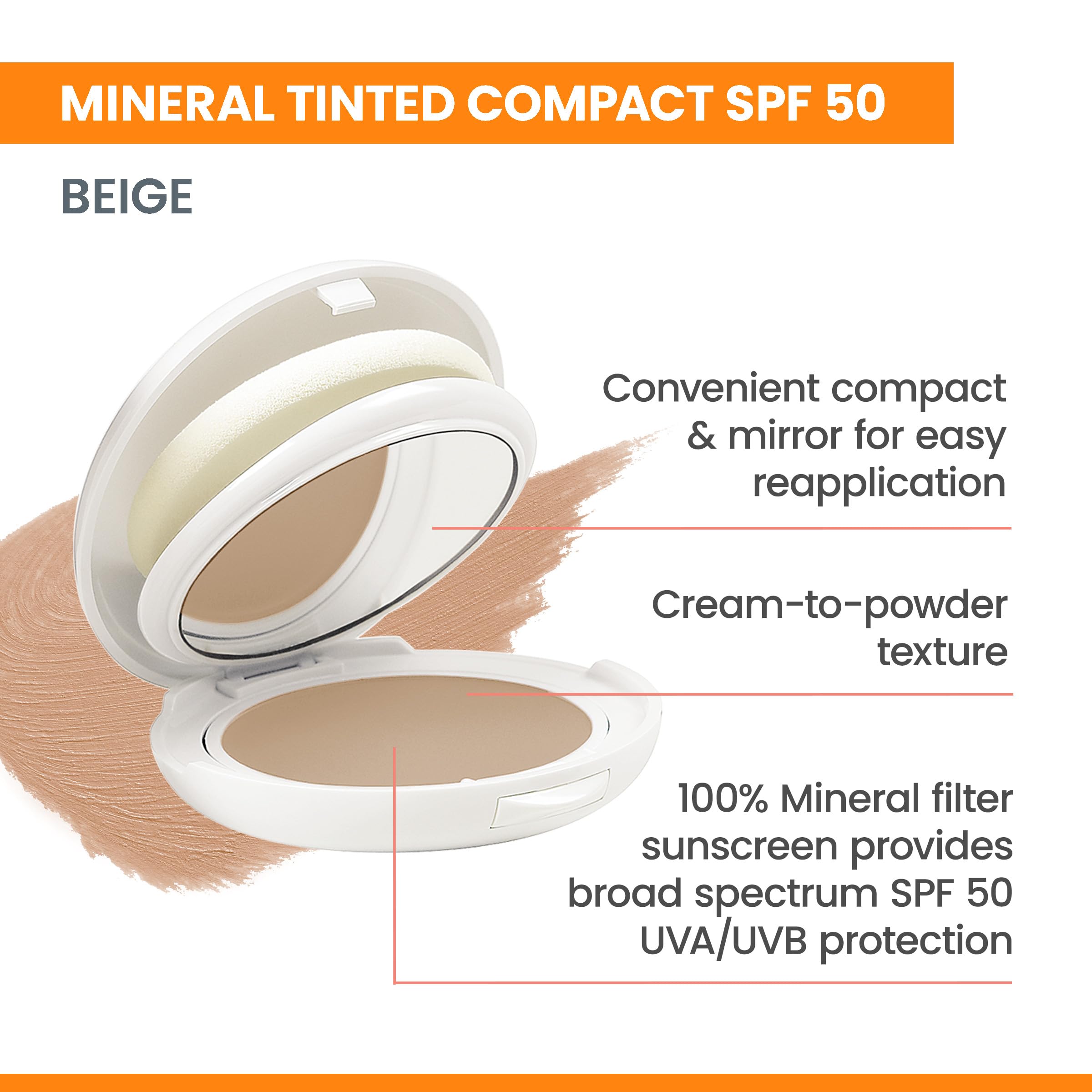 Avène High Protection compact being applied for natural tint
