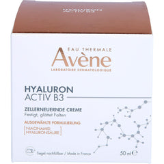 Avène Hyaluron Activ B3 Cream tube open, smooth texture ideal for daily hydration.
