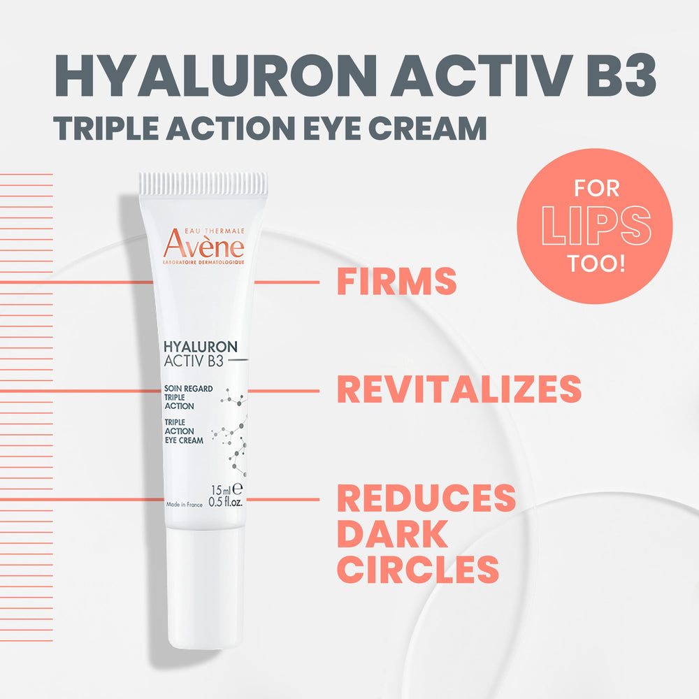 Avène Hyaluron Activ B3 Eye Cream silky gel texture on skin for instant refresh