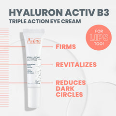 Avène Hyaluron Activ B3 Eye Cream silky gel texture on skin for instant refresh