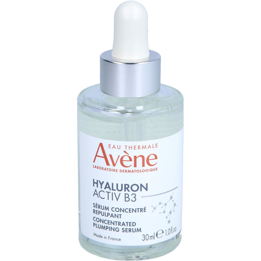 Avène Hyaluron ACTIV Serum Packaging box conveys premium, travel-friendly 1 oz.