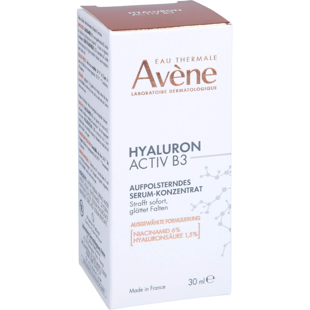 Avène Hyaluron ACTIV Serum on skin shows plump, radiant finish.