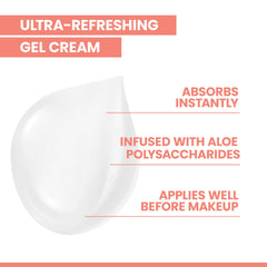Avène Hydrance Aqua-Gel Cream applied on the cheek for dewy hydration.