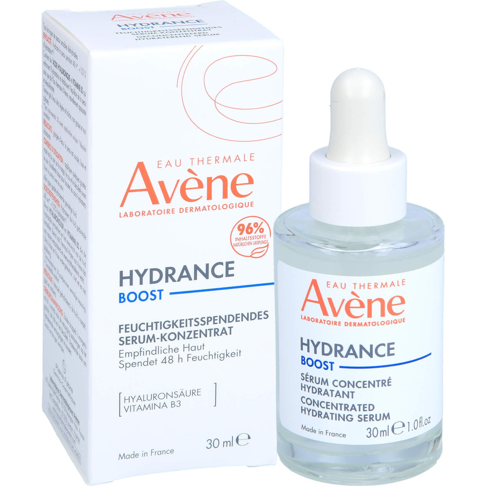 Close-up of refreshing, non-greasy texture of Avène Hydrance Boost Serum