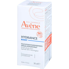 Premium packaging of Avène Hydrance Boost Serum with precise dropper